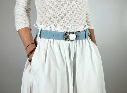 Ceinture Yolète en jean compatible boucles interchangeables