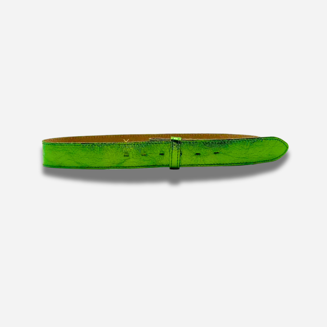 Tige de ceinture interchangeable Yolète métallisée Bottoglia verte et Champagne
