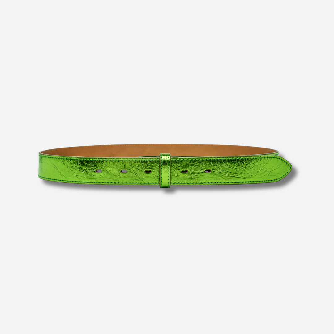 Tige de ceinture interchangeable Yolète métallisée Bottoglia verte et Champagne