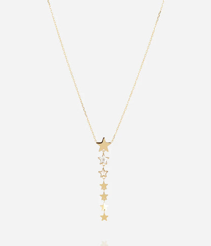 Collier Akiva ZAG étoiles pendantes acier inoxydable doré bijou femme Divinity Sète