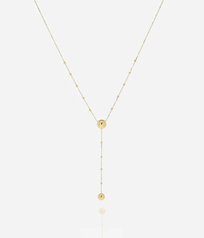 Collier Amber ZAG sautoir pastilles acier inoxydable doré bijou femme Divinity Sète