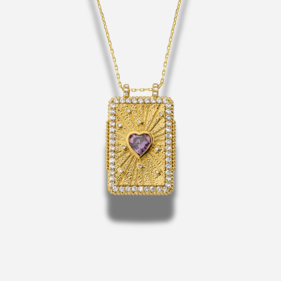 Collier Amethyst Heart Bohème Mya Bay