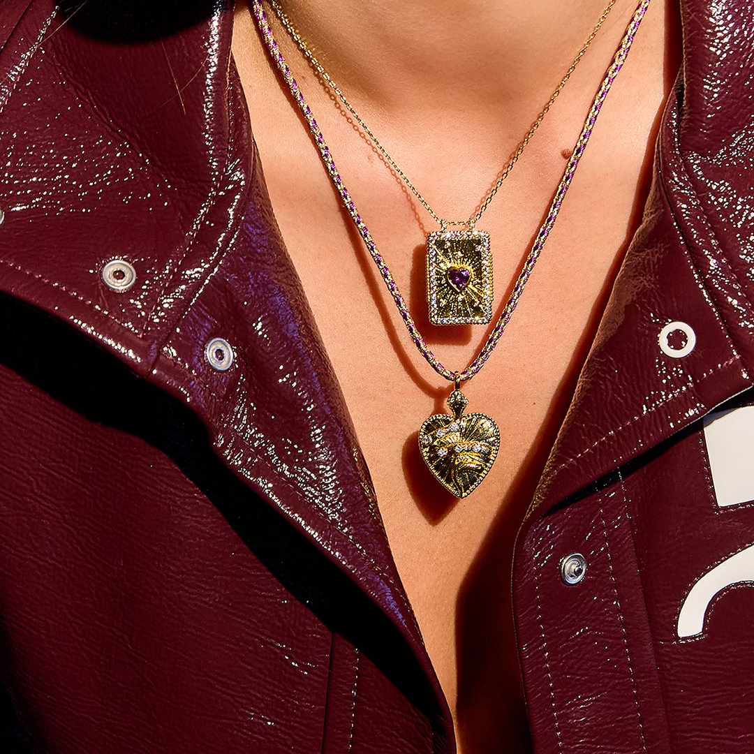 Collier Amethyst Heart Bohème Mya Bay
