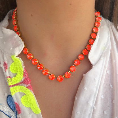 Collier Ava Orange Fluo Crézus néon