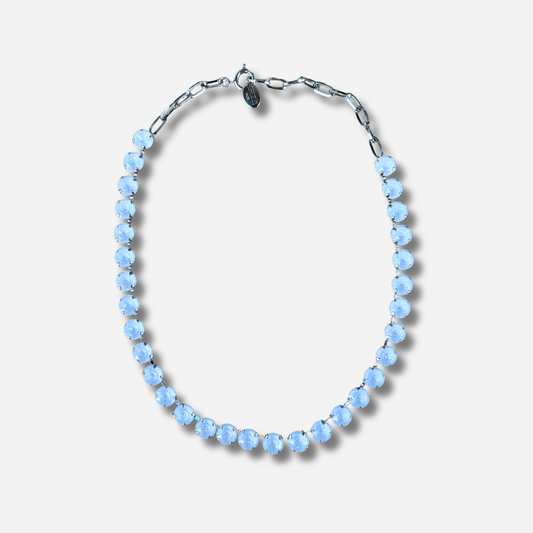 Collier Ava Silver Blanc Crézus cristaux blancs