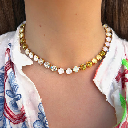Collier Crézus tons vanille et doré lumineux
