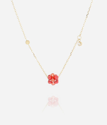 Collier Bacca ZAG fleur pierres naturelles acier inoxydable doré bijou femme Divinity Sète