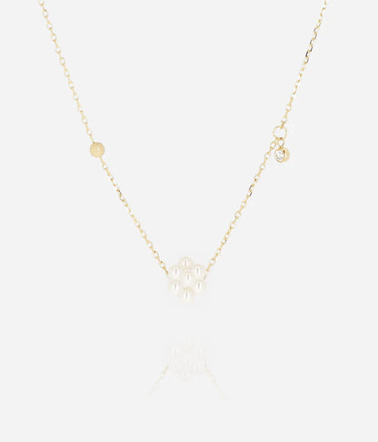 Collier Bacca ZAG fleur pierres naturelles acier inoxydable doré bijou femme Divinity Sète