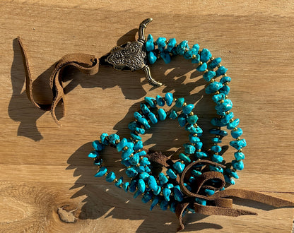 COLLIER - BUFFLE TURQUOISE