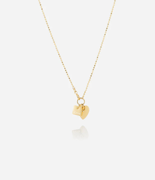Collier cœur ZAG pendentif love acier inoxydable doré bijou femme Divinity Sète