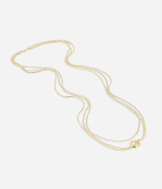Collier Colombe ZAG multi chaînes acier inoxydable doré argenté bijou femme Divinity Sète