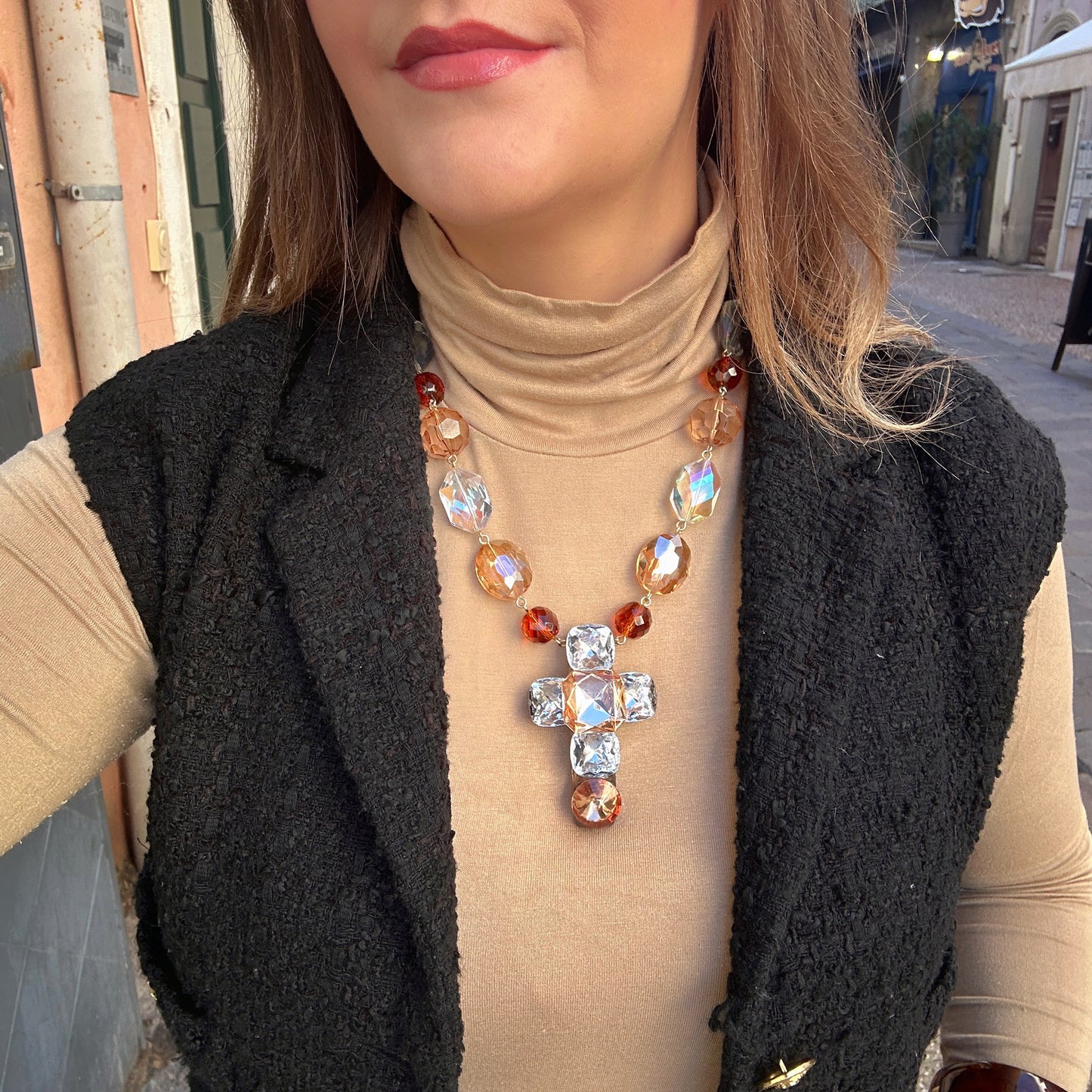 collier-croix-marron-francine-bramli-divinity-sete