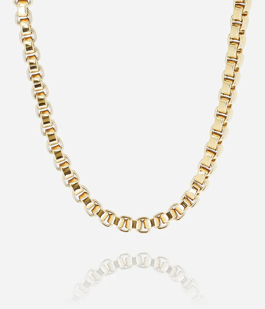 Collier Dante ZAG chaîne épaisse acier inoxydable doré bijou femme Divinity Sète