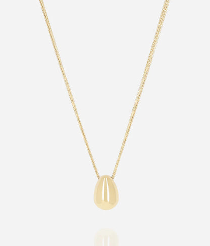 Collier Dejar ZAG pendentif goutte acier inoxydable doré bijou femme Divinity Sète