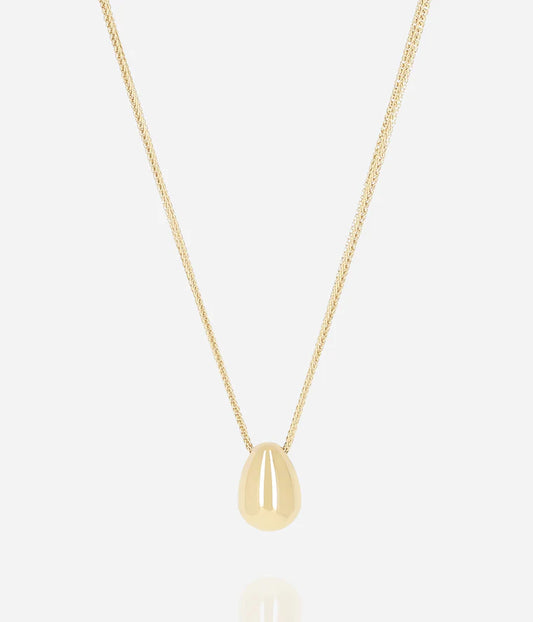 Collier Dejar ZAG pendentif goutte acier inoxydable doré bijou femme Divinity Sète