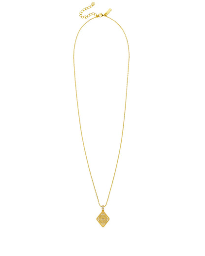 Collier Diwali in a Box Gold MYA BAY avec pendentif losange et strass