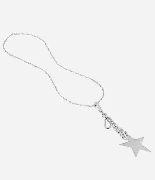 Collier Evangeline ZAG étoile amovible acier bijou transformable porte-clé Divinity Sète