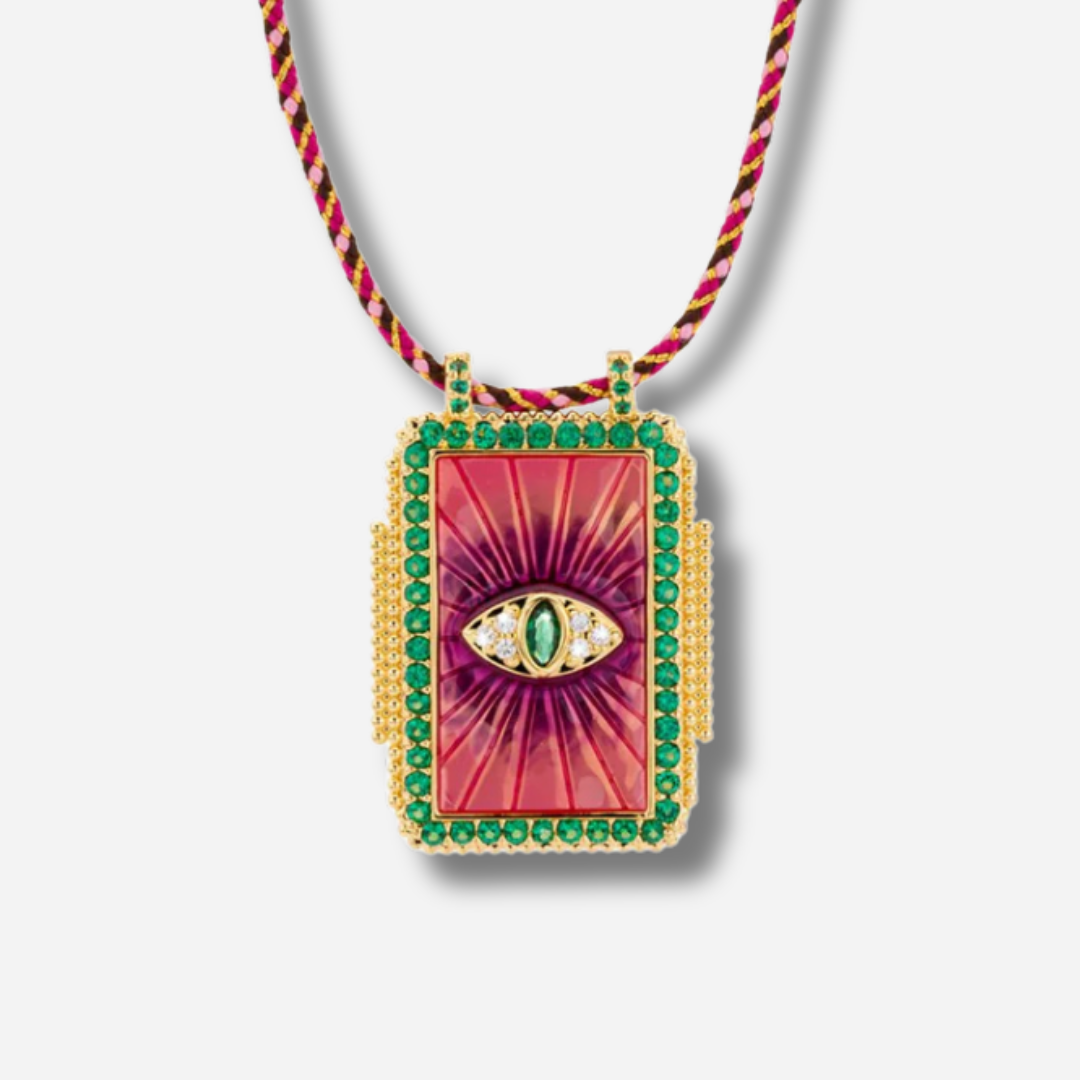 Collier Fuchsia Eye Bohème Mya Bay