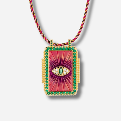 Collier Fuchsia Eye Bohème Mya Bay