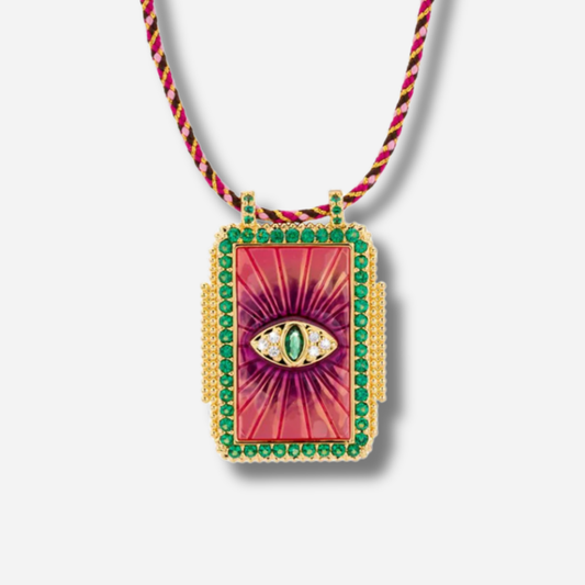 Collier Fuchsia Eye Bohème Mya Bay