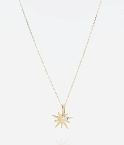 Collier Hulla ZAG étoile cristal acier doré pendentif étoile femme Divinity Sète