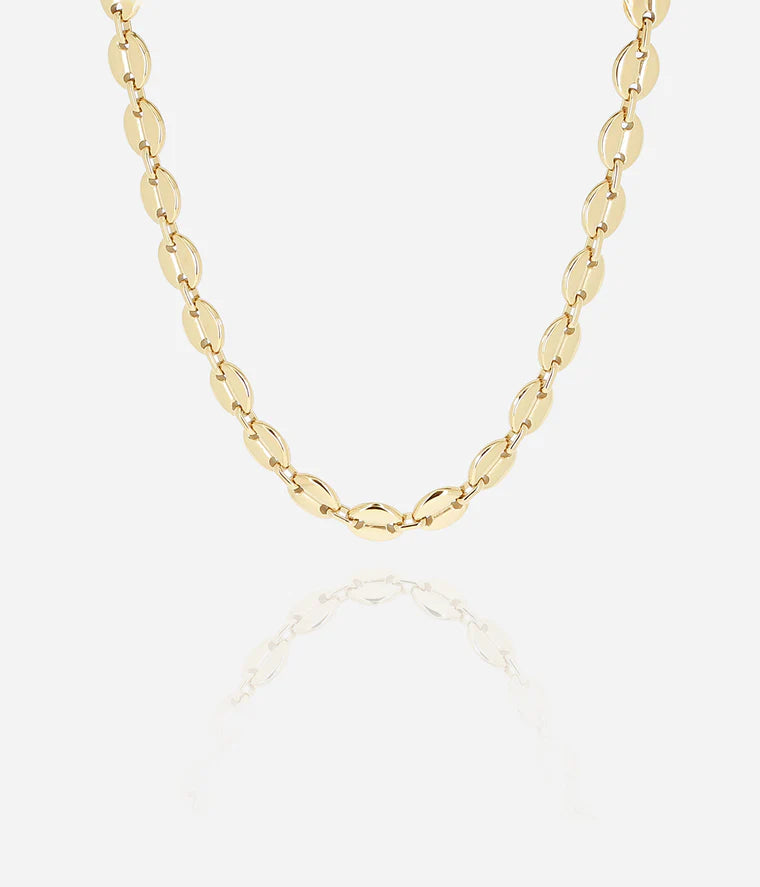 Collier Kahvi Zag doré chaîne maillons ovales larges