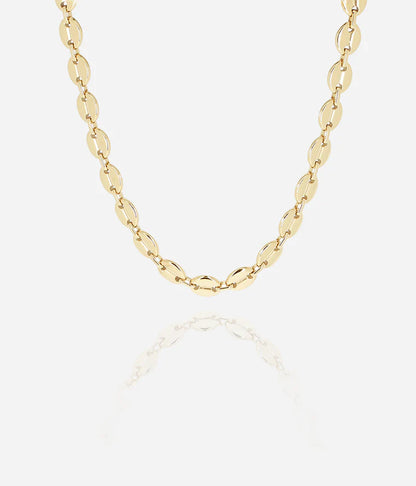 Collier Kahvi Zag doré chaîne maillons ovales larges