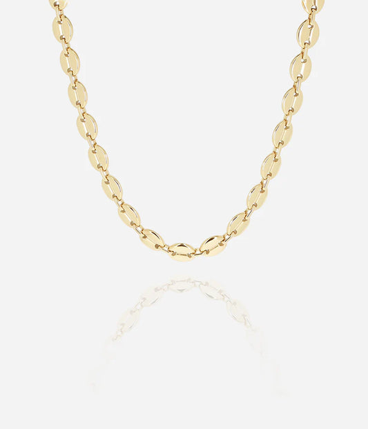 Collier Kahvi Zag doré chaîne maillons ovales larges