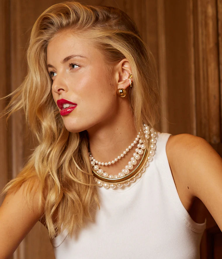 Collier Leonora ZAG perles nacrées collier perles moderne femme Divinity Sète