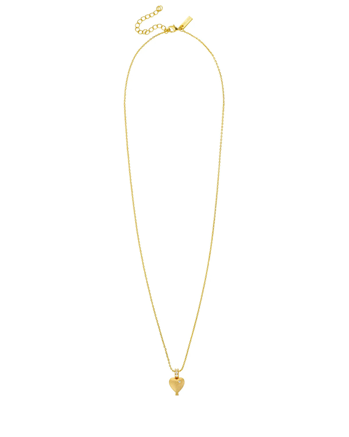 Collier Little Twin Hearts Gold MYA BAY avec pendentif cœur doré et strass