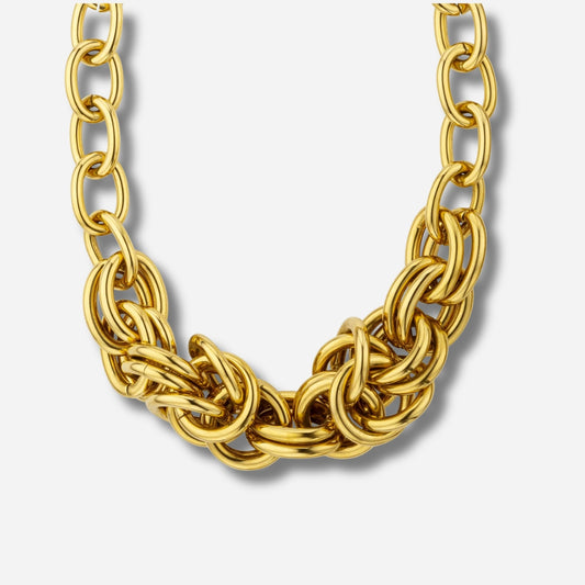 Collier Milano Mya Bay chaîne épaisse dorée en acier inoxydable