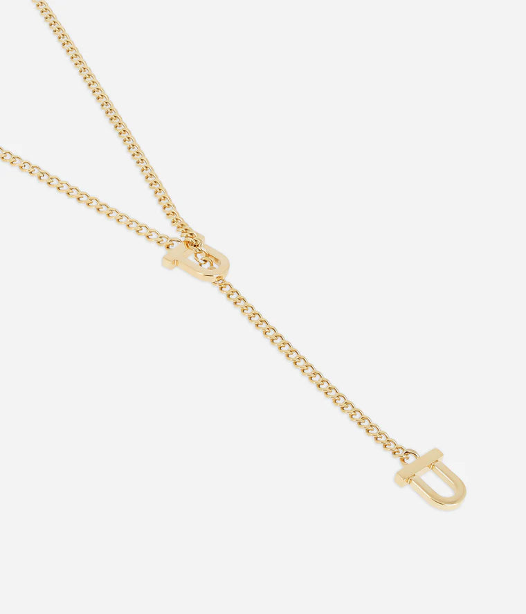 Collier Murzo ZAG acier doré chaîne maille épaisse fermoir design bijou femme tendance Divinity Sète