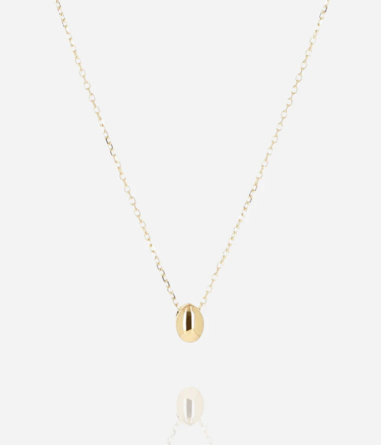 Collier Nerio ZAG pendentif ovale acier inoxydable doré bijou femme Divinity Sète