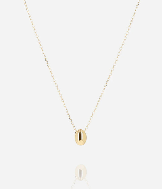Collier Nerio ZAG pendentif ovale acier inoxydable doré bijou femme Divinity Sète