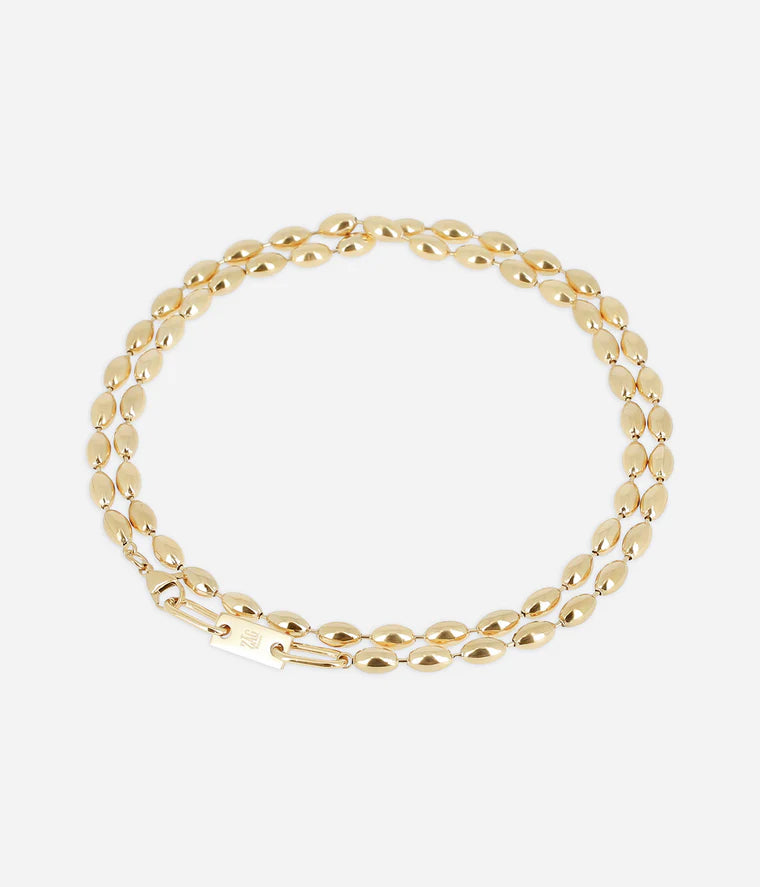 Collier Nyra Zag doré chaîne maillons ovales