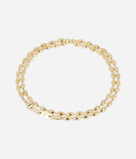 Collier Nyra Zag doré chaîne maillons ovales