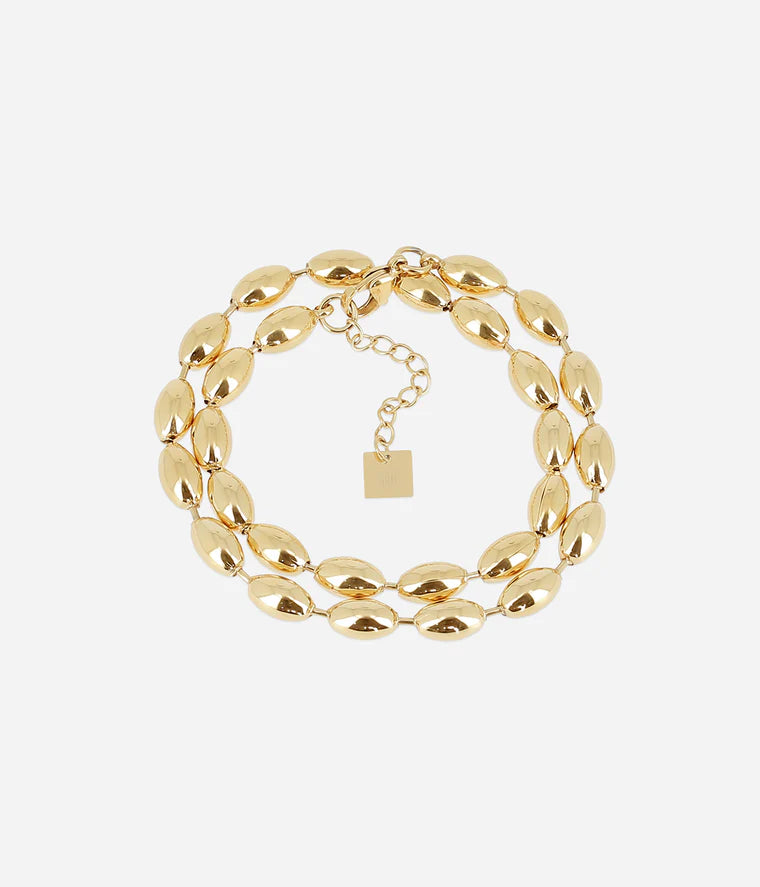 Détail collier Nyra Zag chaîne maillons polis