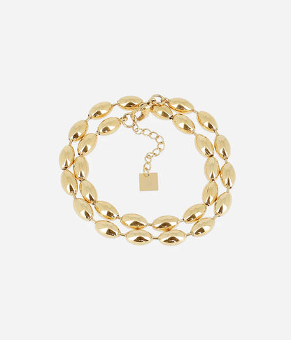 Détail collier Nyra Zag chaîne maillons polis