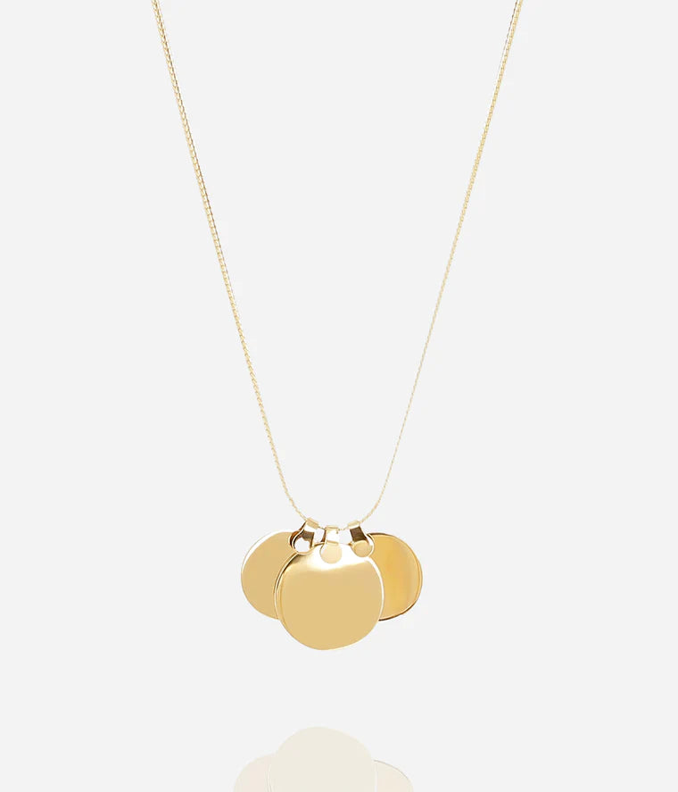 Collier Pacifico ZAG pastilles acier inoxydable doré bijou femme Divinity Sète