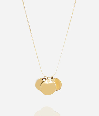 Collier Pacifico ZAG pastilles acier inoxydable doré bijou femme Divinity Sète