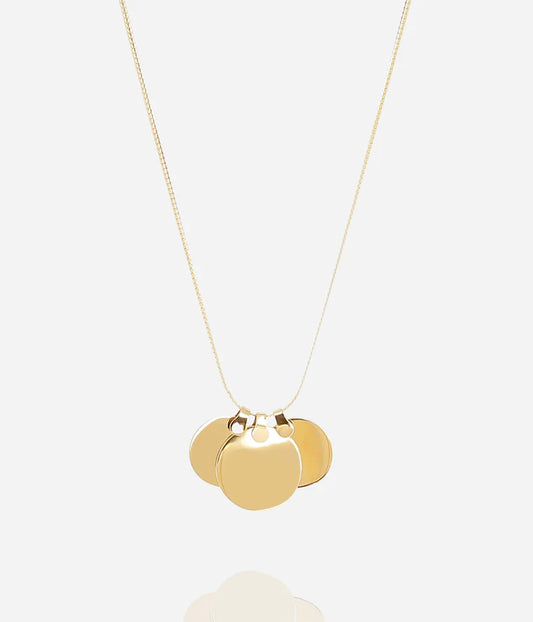 Collier Pacifico ZAG pastilles acier inoxydable doré bijou femme Divinity Sète