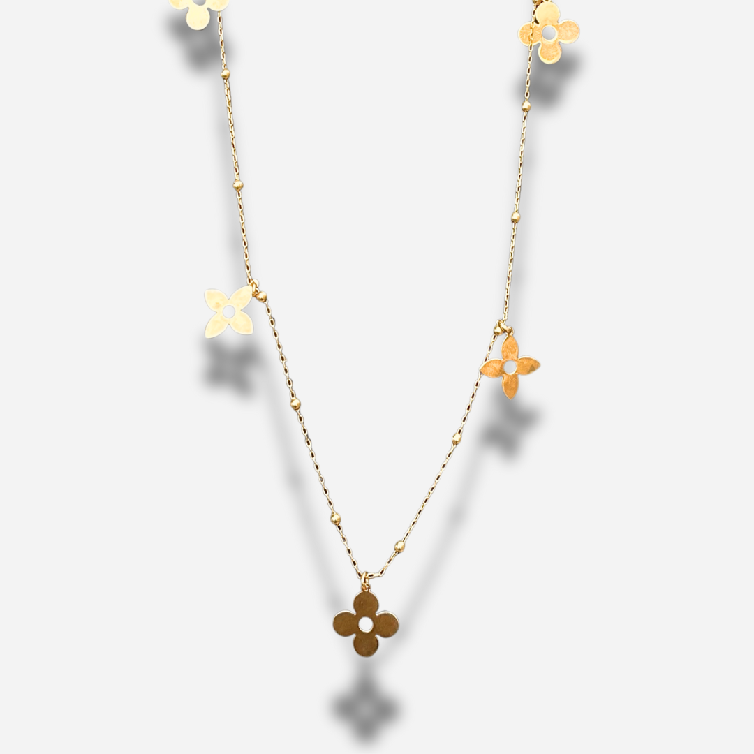 COLLIER - PETITES FLEURS DORÉES