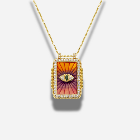 Collier Pink Rainbow Eye Bohème Mya Bay