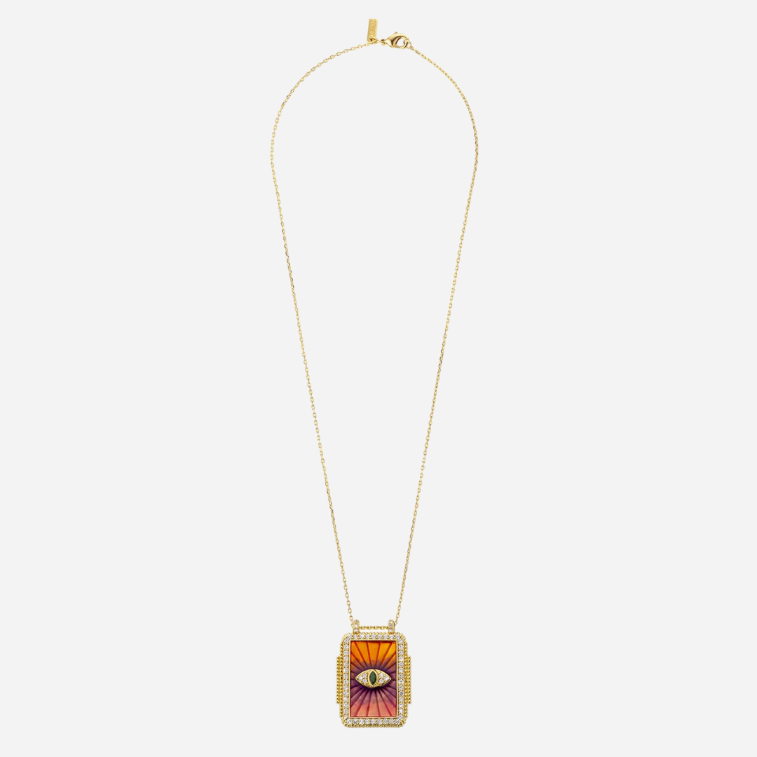 Collier Pink Rainbow Eye Bohème Mya Bay