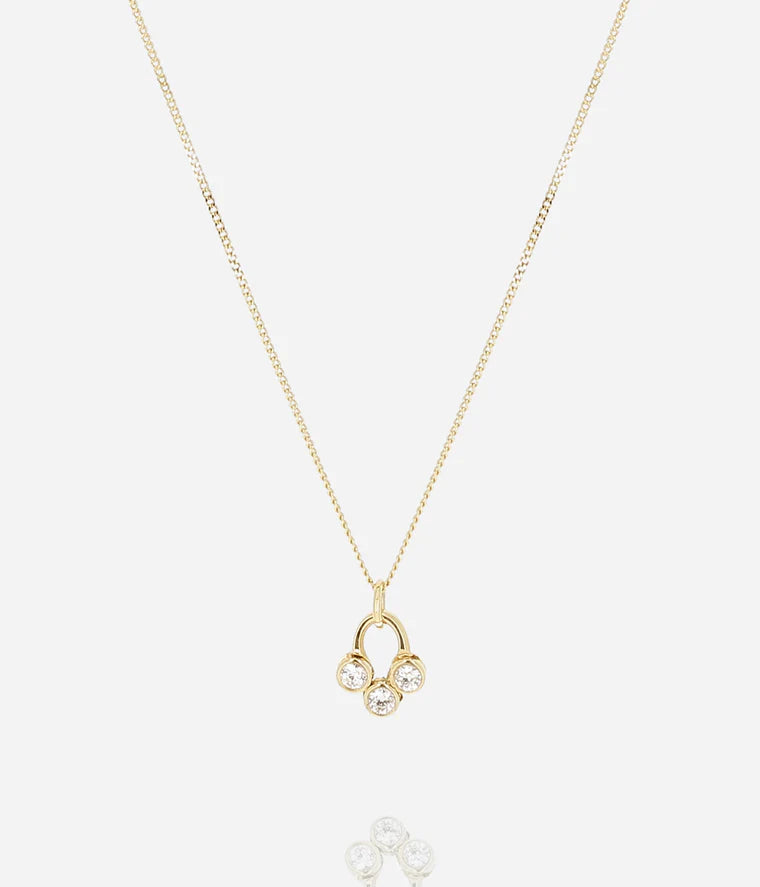 Collier Rossi ZAG pendentif zircon acier inoxydable doré bijou femme Divinity Sète