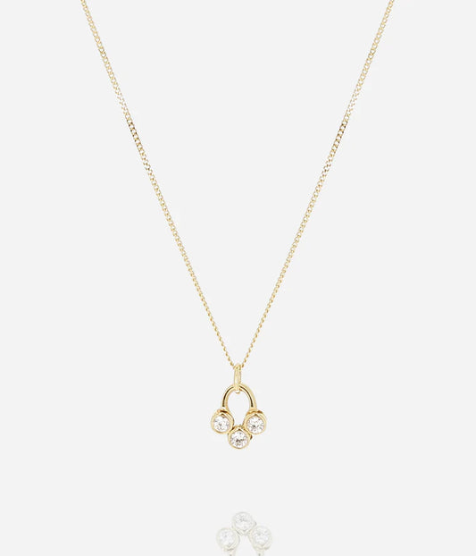Collier Rossi ZAG pendentif zircon acier inoxydable doré bijou femme Divinity Sète