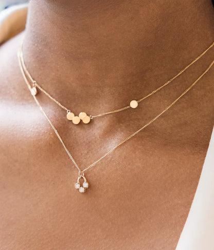 Collier Rossi ZAG pendentif zircon acier inoxydable doré bijou femme Divinity Sète