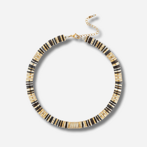 Collier Sigal Rondelle Black noir et doré – collier femme design contemporain
