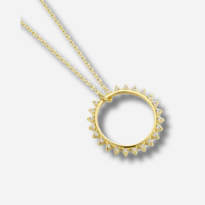Collier doré motif solaire Mya Bay