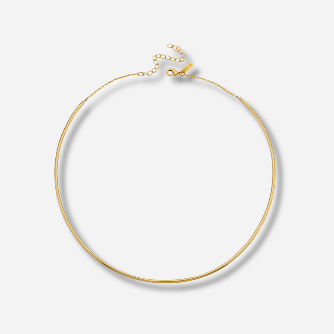 Collier Torque Gold MYA BAY rigide doré avec chaîne d’extension